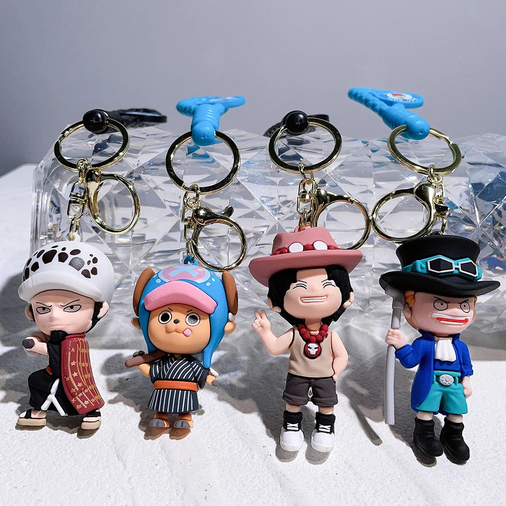 One Piece Figure Keychain Luffy Roronoa Zoro Tony Tony Chopper | Keychain | One Piece