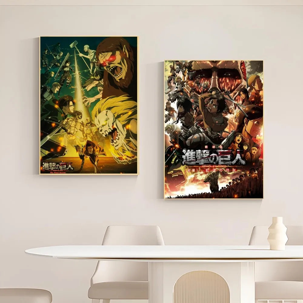 Attack On Titan Poster Stickers Art Wall Murals | Wall Decor | Attack on Titan