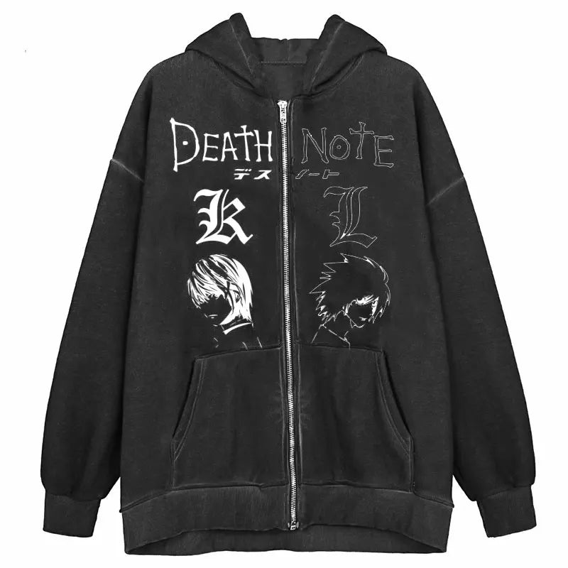 Zipper hoodie death note kawaii direct sale | Hoodie | Death Note