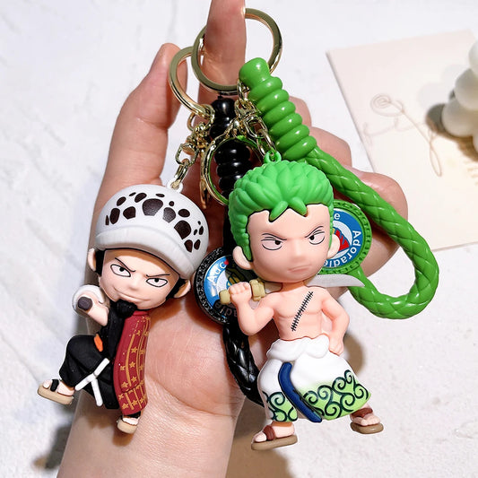 One Piece Figure Keychain Pendant Luffy Silicone Doll | Keychain | One Piece