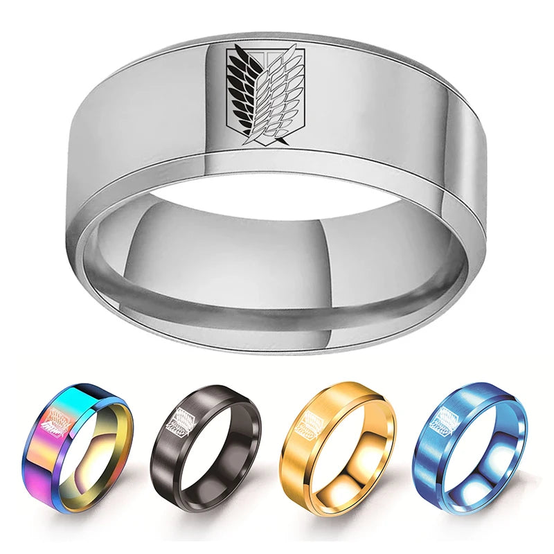 Attack on Titan Stainless Steel Ring Wings of Liberty | Finger Ring | Attack on Titan