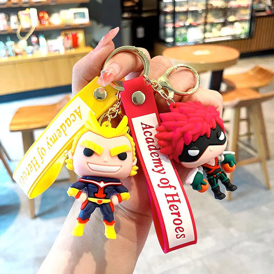 MHA Keychain Midoriya Izuku All Might | Silicone Keyring Holder | My Hero Academia