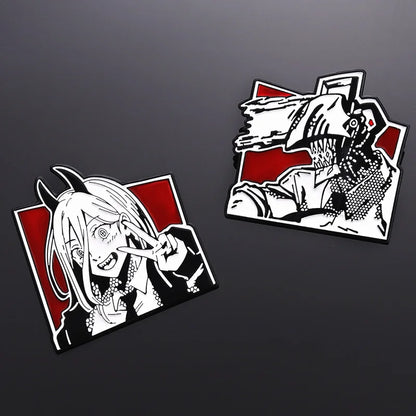 Metal Badge Power Enamel Pin Brooch | Pin | Chainsaw Man