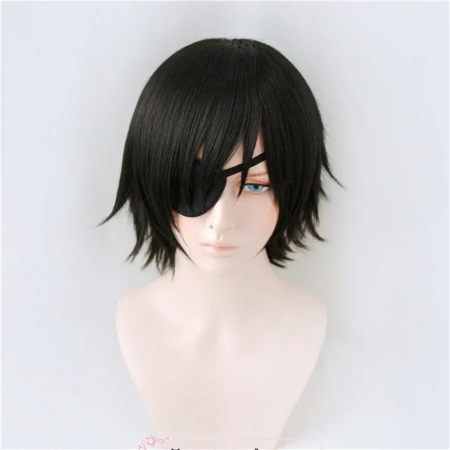 Hio Wig Black Short Fluffy | Cosplay | Chainsaw Man