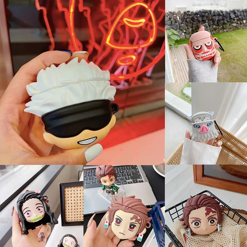 3D Demon Slayer Bluetooth Earphone Case | Airpods Case | Demon Slayer