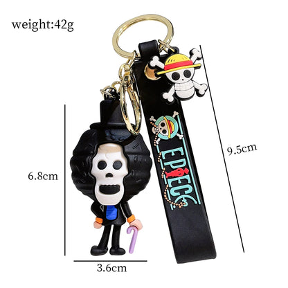 One Piece Keychain Luffy Key Holder Roronoa Zoro Nami Sanji Llaveros Doll Car Pendant Couple Backpack Ornat | Keychain | One Piece