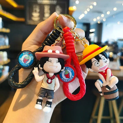 One Piece Figure Keychain Pendant Luffy Sabo Zoro PVC Doll Keychain | Keychain | One Piece