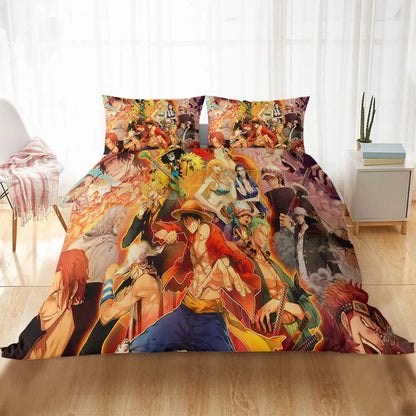 Luffy Bedding Set | Bed Sheet Pillow Case | One Piece