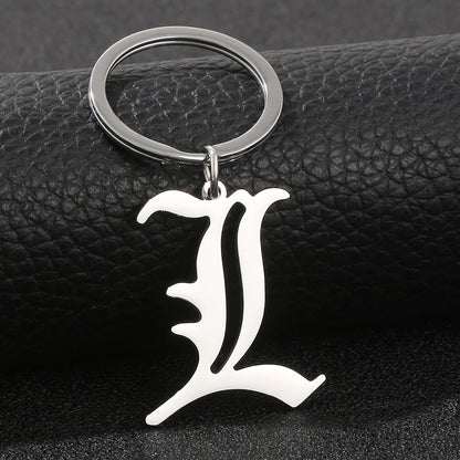 Keychain Letter L Metal Badge | Keychain | Death Note