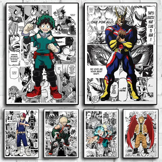 MHA Canvas Poster | Living Room Decor | My Hero Academia