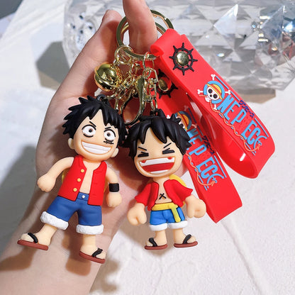 One Piece Keychain Luffy Sauron Chopper Silicone Cute Car Keyring Pendant | Keychain | One Piece