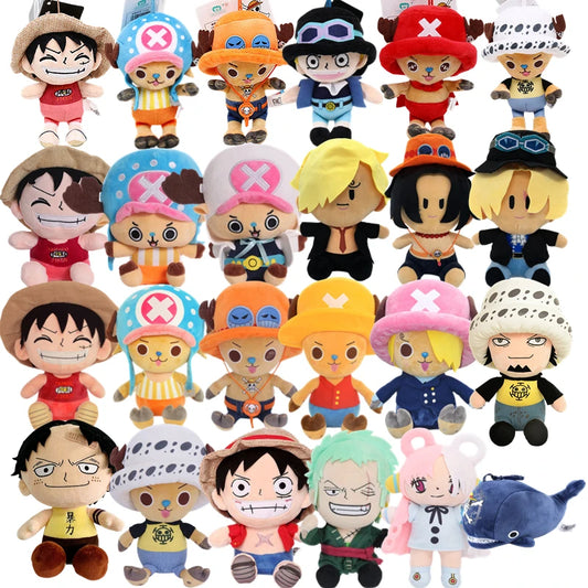 10-25cm One Piece Series Plush Luffy Zoro Ace | Keychain | One Piece