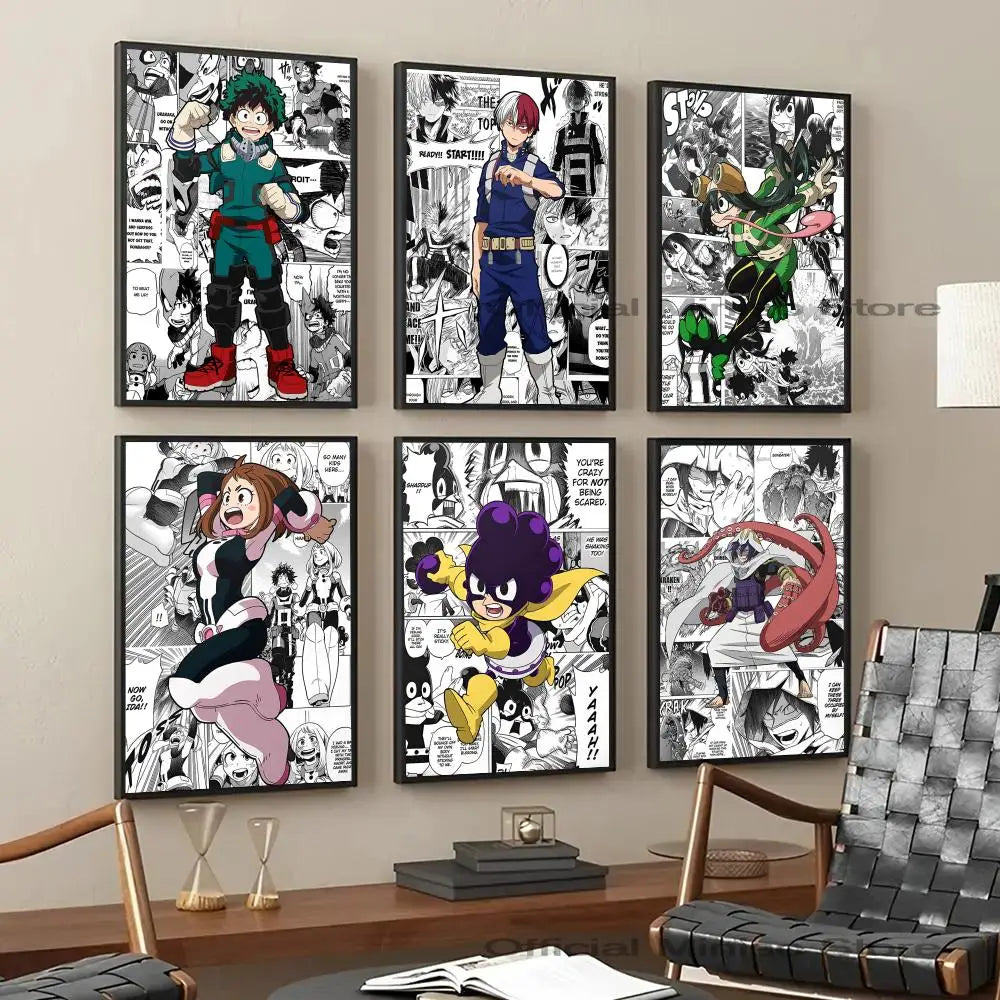 Japanese Poster Sticker | Self-adhesive | My Hero Academia