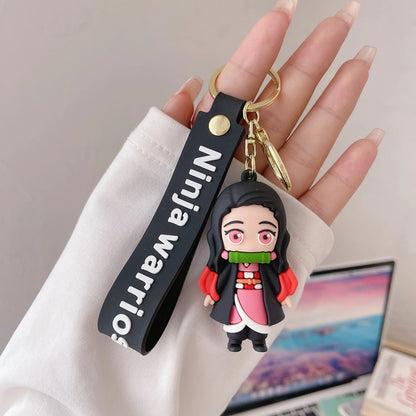 Tanjiro Nezuko Keyring | Figure Keychain | Demon Slayer