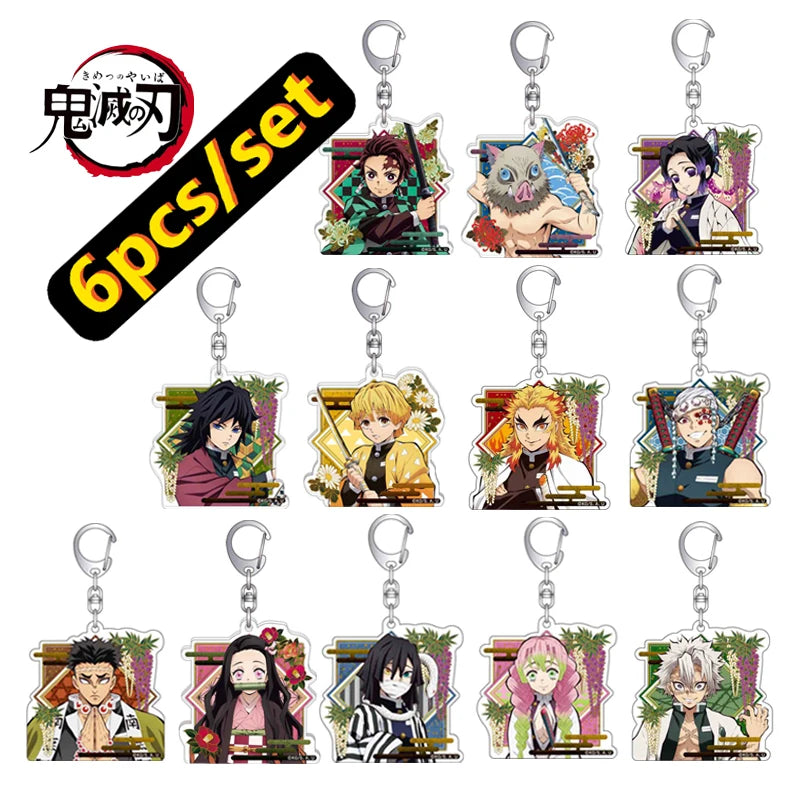 Tanjirou Giyuu Shinobu Zenitsu Nezuko Keychain Pendant | Accessories | Demon Slayer