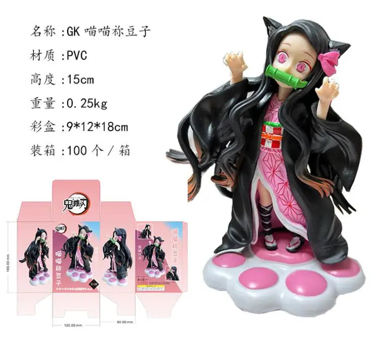 Demon Slayer Kamado Nezuko Cat Car Decoration | Action Figures | Demon Slayer