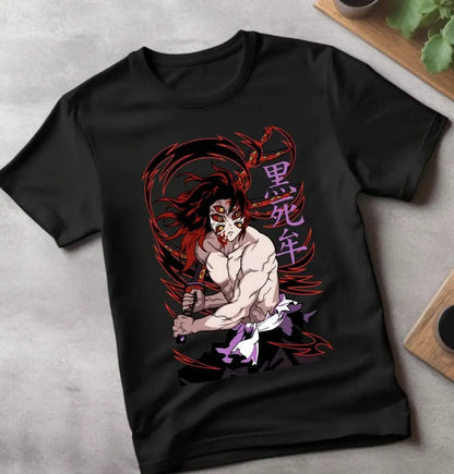 Kokushibo T-Shirt | Demon Slayer Kimetsu No Yaiba Manga Black Shirt | Demon Slayer