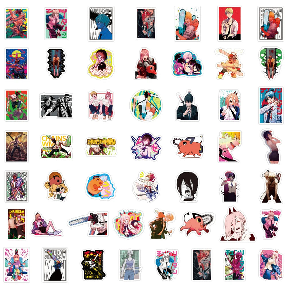 10/30/50PCS Stickers Graffiti Decals | Stickers | Chainsaw Man