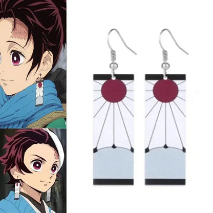 Demon Slayer Cosplay Props | Tanjirou Earrings Nezuko | Demon Slayer