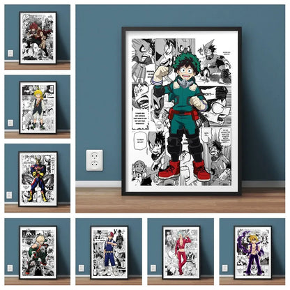 MHA Canvas Manga Poster | Wall Art | My Hero Academia