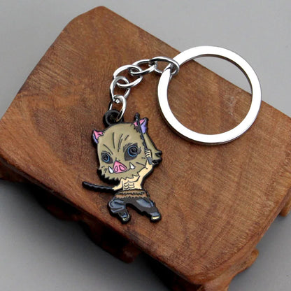 Tanjirou Nezuko Zenitsu Keychain | Metal Keychain | Demon Slayer