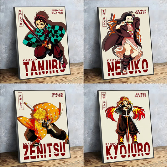 Canvas Poster Tanjirou Nezuko Kyoujurou | Decor | Demon Slayer