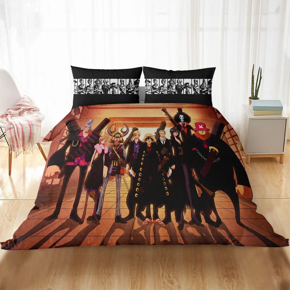 Luffy Bedding Set | Bed Sheet Pillow Case | One Piece