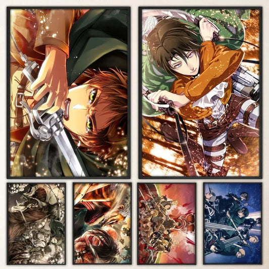 Attack on T-Titan Poster Vintage Poster Prints | Poster | Attack on Titan