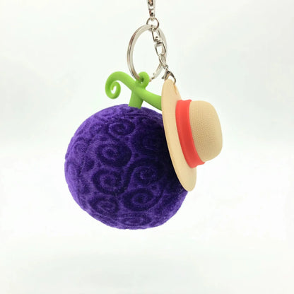 One Piece Devil Fruit Keychains Pendant Luffy Rubber Fruit | Keychain | One Piece