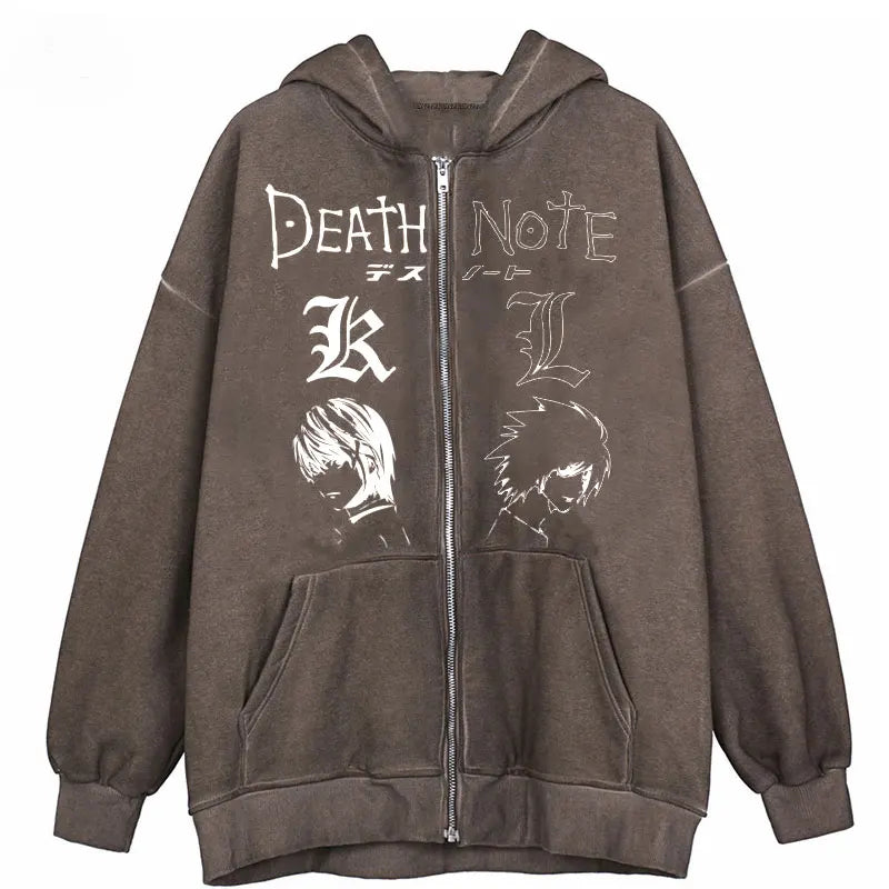 Zipper hoodie death note kawaii direct sale | Hoodie | Death Note