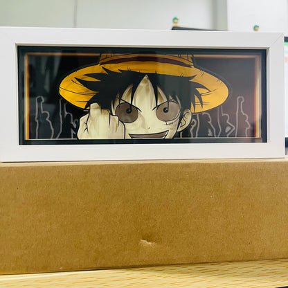 3D LED Light Box One Piece Zoro Gear Fifth Sun God Luffy | Table Lamp | One Piece