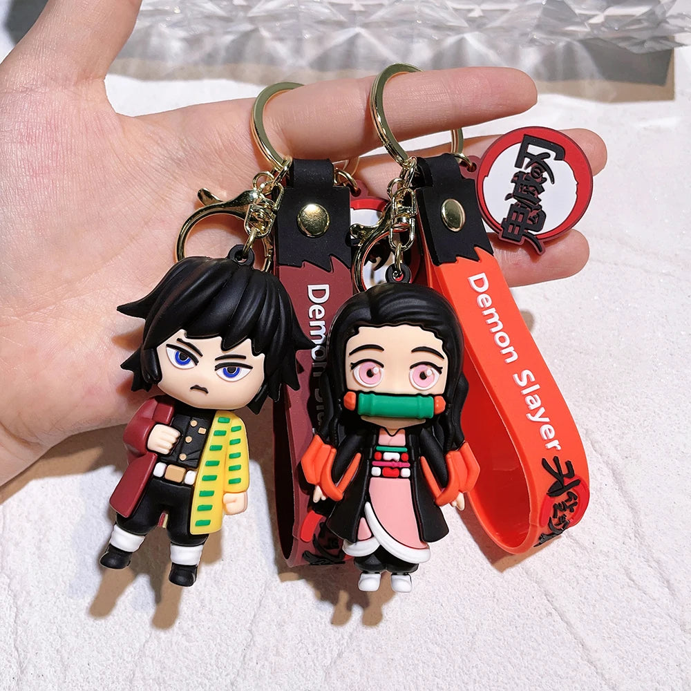 Figure Action Figure PVC Key Chain 6pcs | Accessories | Demon Slayer