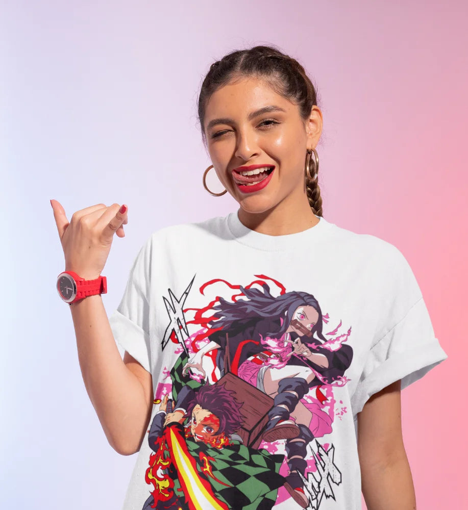 Tanjiro Nezuko T-Shirt | Demon Slayer Kimetsu No Yaiba Manga | Demon Slayer