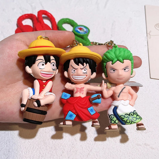 One Piece KeyChain Monkey D. Luffy Roronoa Zoro KeyRing | Keychain | One Piece