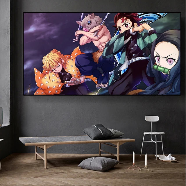 Characters Posters Canvas Painting | Decor | Demon Slayer