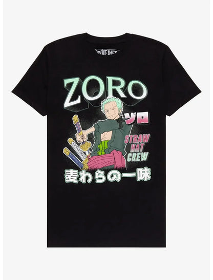 Cotton T-shirt Printcess Feamle Comfortable Casual Short Sleeve | T-shirt | One Piece Roronoa Zoro Print Tops