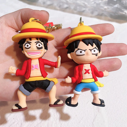 One Piece Keychain Luffy Sauron Chopper Silicone Cute Car Keyring Pendant | Keychain | One Piece