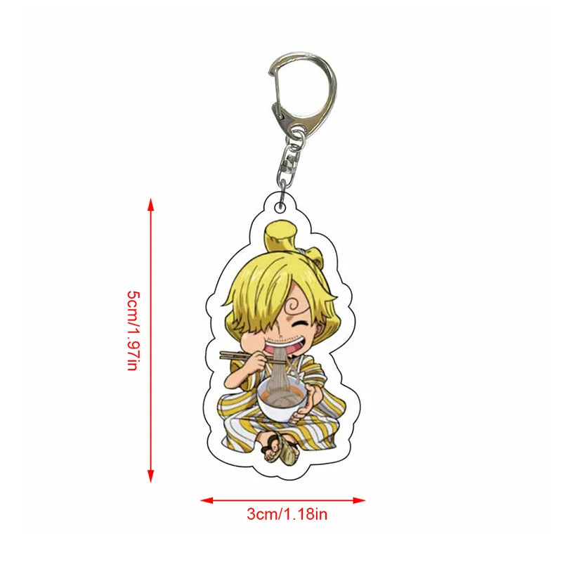 One Piece Key Holder Acrylic Zoro Luffy Law Ace Sanji | Keychain | One Piece