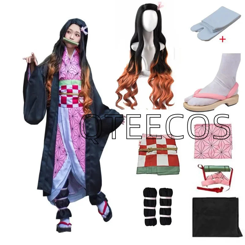 Nezuko Halloween Costume | Party Clothes Set | Demon Slayer