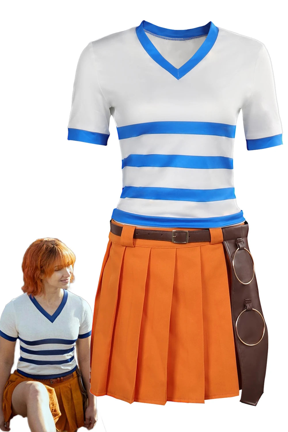 Nami Cosplay Fantasia Tops Skirt Belt | Costume | One Piece