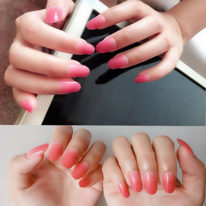 Nezuko Pink Fake Nail Artificial False Nails | Cosplay | Demon Slayer Kimetsu no Yaiba