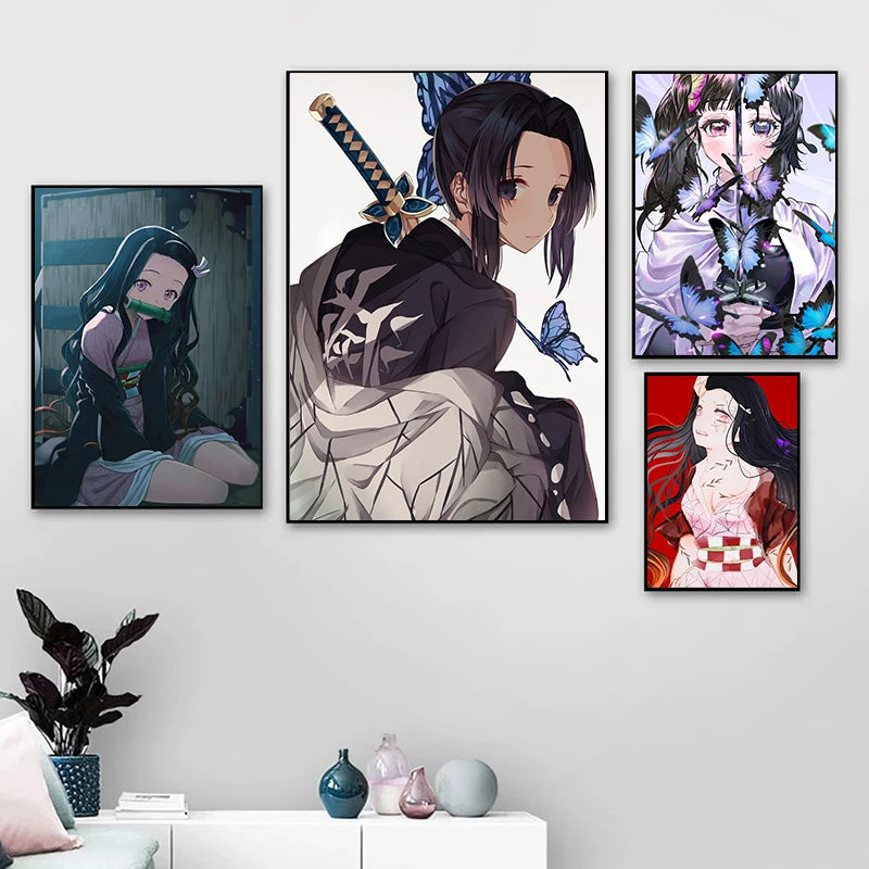 Figure Nezuko Kamado Canvas Painting | Decor | Demon Slayer