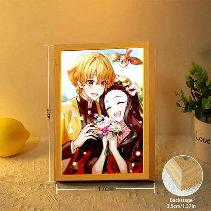 Figure Light Painting Photo Frame | Night Light | Demon Slayer