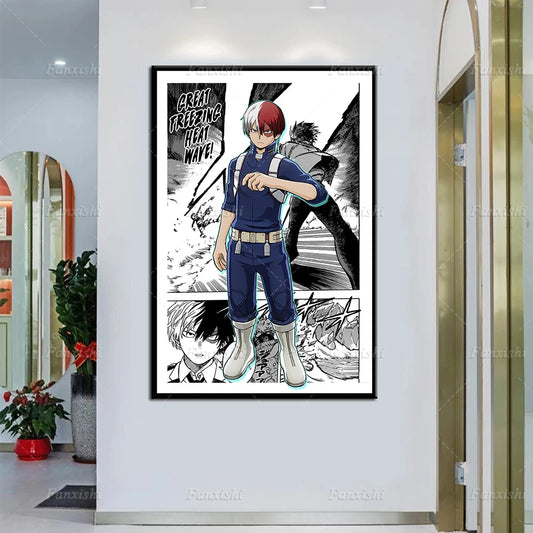 MHA Shoto Todoroki Poster Modern Prints | Wall Art | My Hero Academia