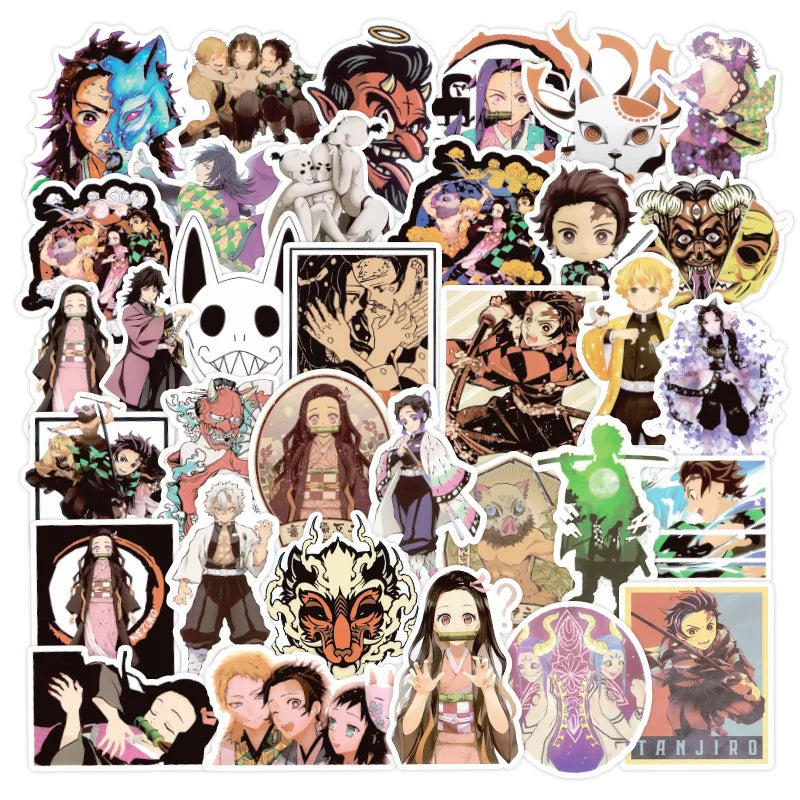 50pcs Various Demon Slayer Stickers | Stickers | Demon Slayer