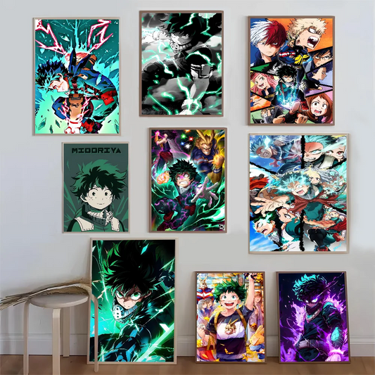 Midoriya Izuku Deku Prints Poster | Vintage Room Decor | My Hero Academia