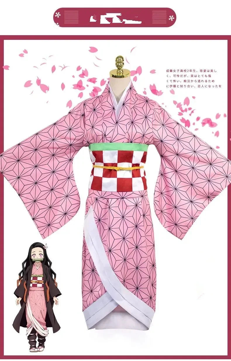 Nezuko Halloween Costume | Party Clothes Set | Demon Slayer