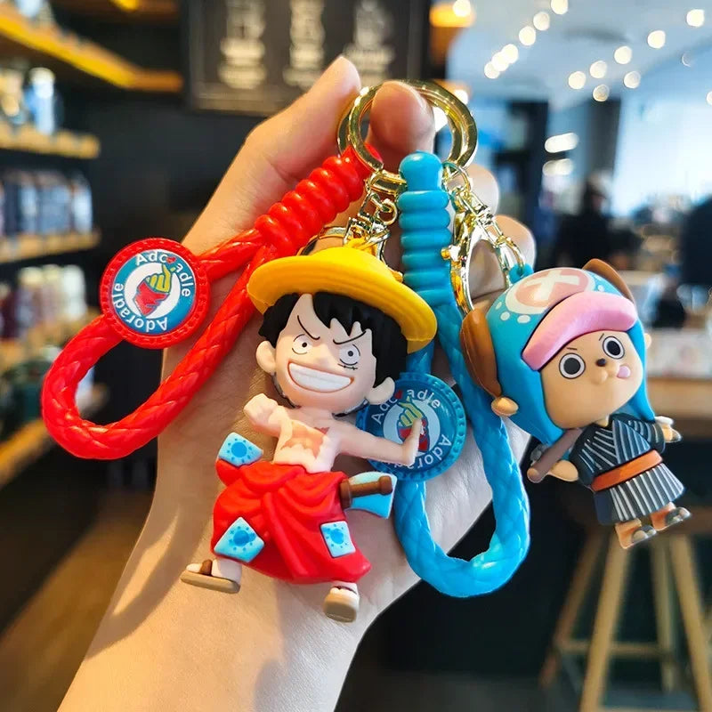 One Piece Figure Keychain Pendant Luffy Sabo Zoro PVC Doll Keychain | Keychain | One Piece