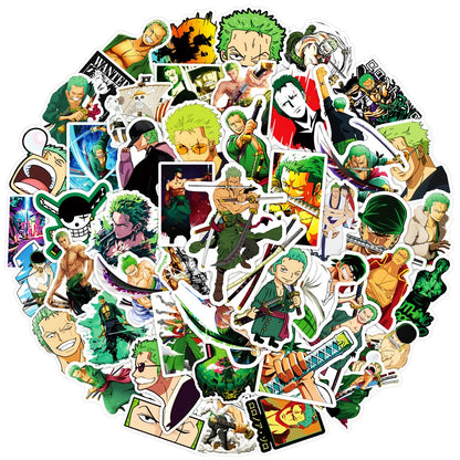 10/30/50pcs ONE PIECE Zoro Stickers Decals | Waterproof Sticker | One Piece