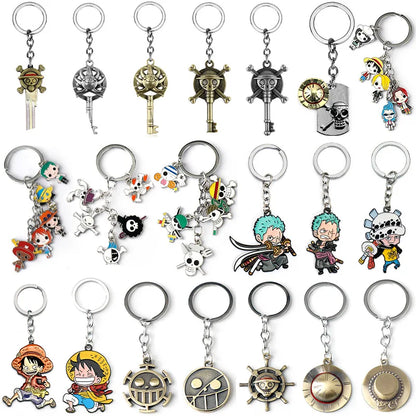 One Piece Zoro Keychain Luffy Zoro Sanji Nami Robin Chopper Brook Car Key Rings Figure | Keychain | One Piece